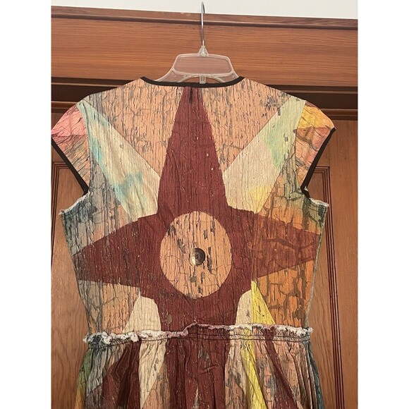 Making the Cut Women's Winning Look Gary's Dress, Beige Burgundy Paint Print XS - Picture 6 of 9